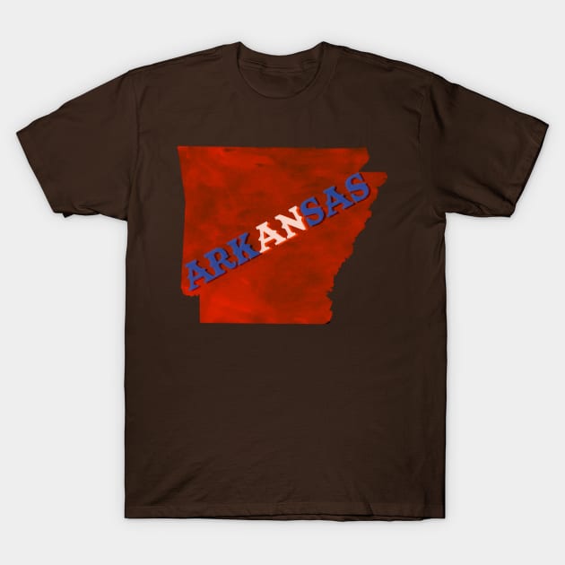 The State of Arkansas - Watercolor T-Shirt by loudestkitten